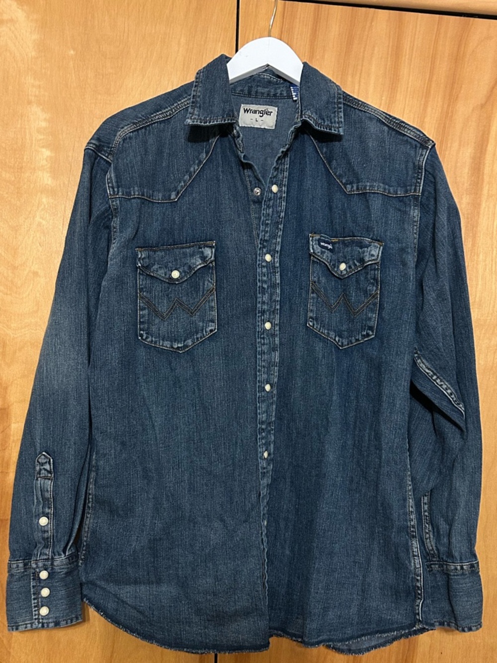 Wrangler Blue Western Denim Shirt